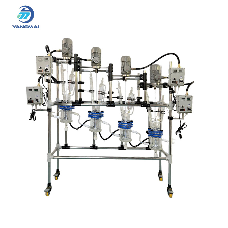 Sistem Reaktor Kaca Overflow Multi-Posisi untuk Eksperimen Kimia Paralel