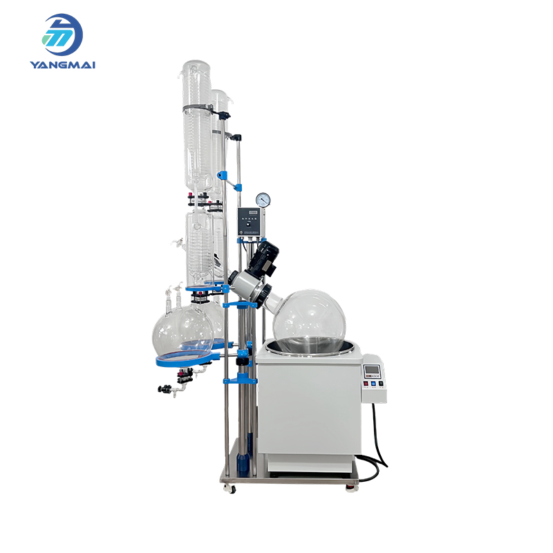 Evaporator Putar 50L dengan Kondensor Ganda untuk Pemulihan Pelarut dan Konsentrasi Laboratorium
